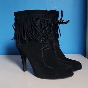 Jeffrey Campbell Man Fringe Lace Up Ankle Boots
